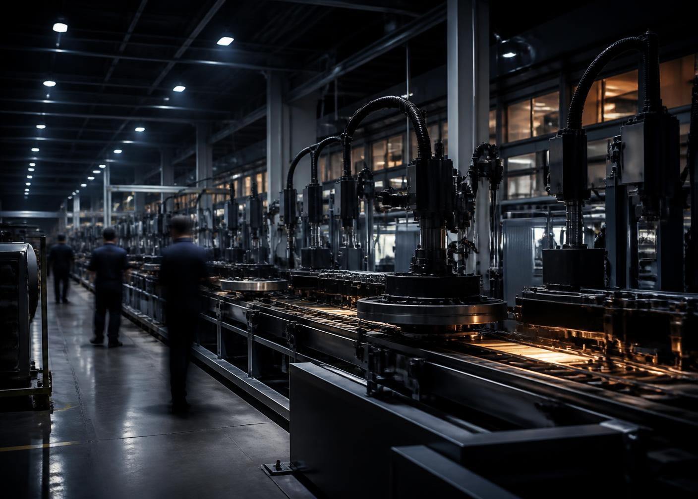 Linha de produção industrial moderna na China